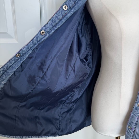 Y2K vintage Denim Button-Up Women's Jacket coastal cowgirl xxxl western - Picture 9 of 10